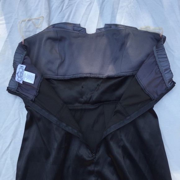 Trixxi Satiny Black and Grey Dress - Picture 6 of 6